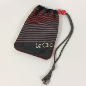Vintage Le Click Grey Red Purple Mini Camera Bag